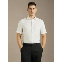 Louis Philippe White Cotton Regular Fit Shirt-picture-26