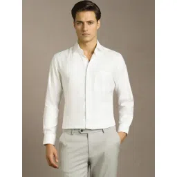 Louis Philippe White Cotton Regular Fit Shirt-picture-38