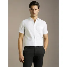 Louis Philippe White Cotton Regular Fit Shirt-picture-41