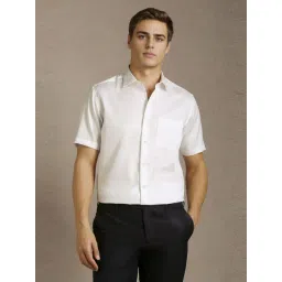 Louis Philippe White Cotton Regular Fit Shirt-picture-20