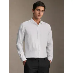 Louis Philippe White Cotton Regular Fit Shirt-picture-16