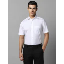 Louis Philippe White Cotton Regular Fit Shirt-picture-31