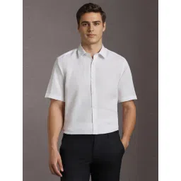 Louis Philippe White Cotton Regular Fit Shirt-picture-37