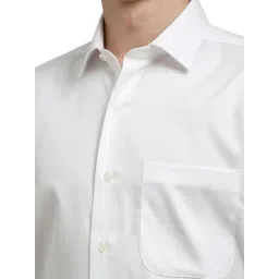Louis Philippe White Cotton Regular Fit Shirt image 4