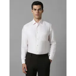 Louis Philippe White Cotton Regular Fit Striped Shirt-picture-26