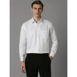Louis Philippe White Cotton Slim Fit Shirt-picture-29