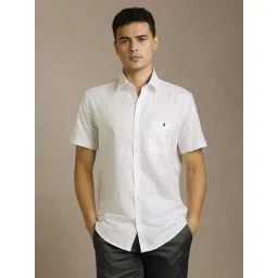 Louis Philippe White Cotton Slim Fit Shirt-picture-44