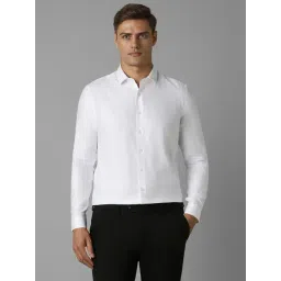 Louis Philippe White Cotton Slim Fit Shirt-picture-22