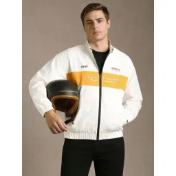 Louis Philippe White Regular Fit Striped Jacket-picture-11