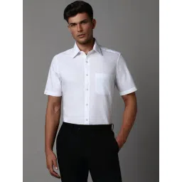 Louis Philippe White Regular Fit Striped Shirt-picture-42