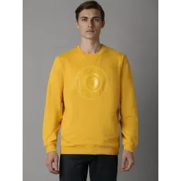 Louis Philippe Yellow Cotton Regular Fit Logo Printed Sweatshirt-picture-39