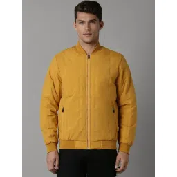 Louis Philippe Yellow Regular Fit Bomber Jacket-picture-28