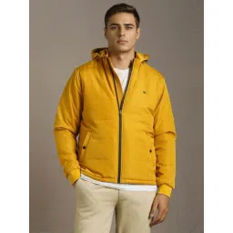 Louis Philippe Yellow Regular Fit Hooded Jacket-picture-23