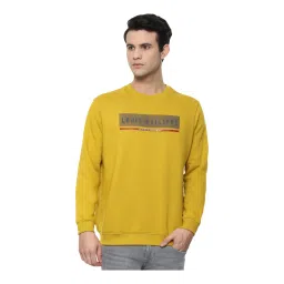 Louis Philippe Yellow Regular Fit Logo Printed Sweatshirt image 1