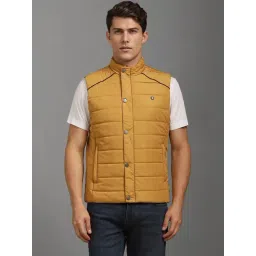 Louis Philippe Yellow Regular Fit Quilted Jacket-picture-36