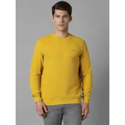 Louis Philippe Yellow Regular fit Solid Casual Sweatshirt-picture-35