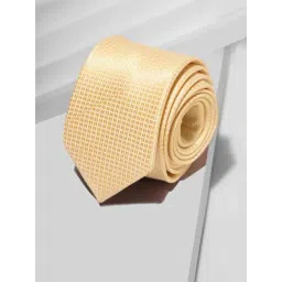 Louis Philippe Yellow Textured Tie-picture-17