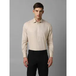 Luxure By Louis Philippe Beige Regular Fit Shirt-picture-25