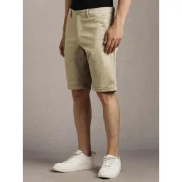 louis philippe Men Beige Solid Shorts image 3