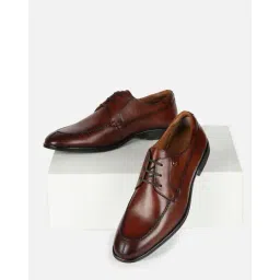 louis philippe Men Round-Toe Formal Shoes with Lace Fastening image 1