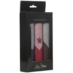 LOUIS PHILIPPE Men's Cotton Dark Color Handkerchief with brand Logo ["Blue","Brown","Maroon"] Handkerchief-picture-14