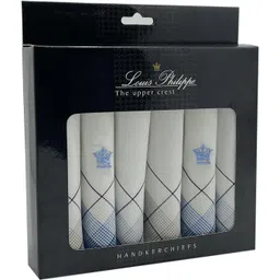 LOUIS PHILIPPE Men's Cotton ["White"] Handkerchief-picture-20