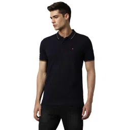 louis philippe Men's Premium Solid Polo T-Shirt Slim fit with Color Fastness image 1