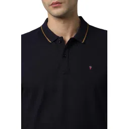 louis philippe Men's Premium Solid Polo T-Shirt Slim fit with Color Fastness image 3