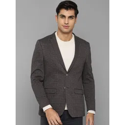 Louis Philippe Sport Men Checked Single-Breasted Pure Cotton Formal Blazer-image-46