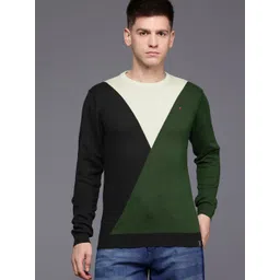 Louis Philippe Sport Men Colourblocked Pure Cotton Pullover-picture-38