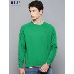 Louis Philippe Sport Men Green Solid Sweatshirt-picture-28