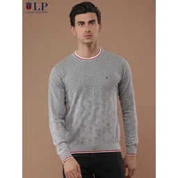 Louis Philippe Sport Men Grey Printed Pullover-picture-32
