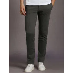 Louis Philippe Sport Men Mid-Rise Solid Slim Fit Regular Trousers-picture-22