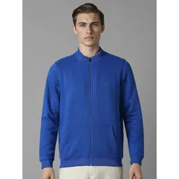 Louis Philippe Sport Men Mock Collar Cotton Front-Open Sweatshirt-picture-37