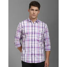 Louis Philippe Sport Men Opaque Checked Pure Cotton Casual Shirt-picture-21
