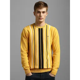 Louis Philippe Sport Men Pure Cotton Striped Pullover Sweater-picture-13