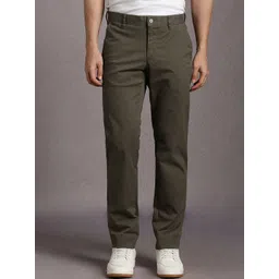 Louis Philippe Sport Men Slim Fit Flat Front Cotton Trousers-picture-32