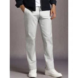 Louis Philippe Sport Men Solid Slim Fit Mid-Rise Trousers-picture-21