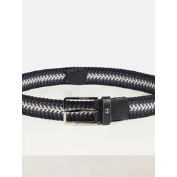 Louis Philippe Sport Men Tang Closure Stretchable Braided Leather Casual Belt image 5