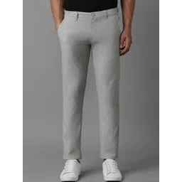 Louis Philippe Sport Men Textured Slim Fit Trousers-picture-41