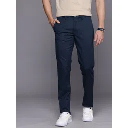 Louis Philippe Sport Men Textured Slim Fit Trousers-picture-34