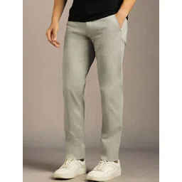 Louis Philippe Sport Men Textured Slim Fit Trousers-picture-29