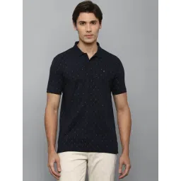 Louis Philippe Sport Navy Slim Fit Printed Polo T-Shirt-picture-31