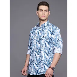 Louis Philippe Sport Pure Cotton Slim Fit Tropical Printed Casual Shirt-picture-41