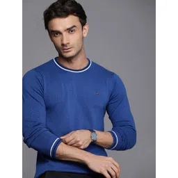 Louis Philippe Sport Pure Cotton Solid Pullover Sweaters-picture-11
