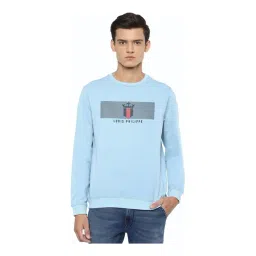 Louis Philippe Sport Sky Blue Regular Fit Logo Printed Sweatshirt-picture-46