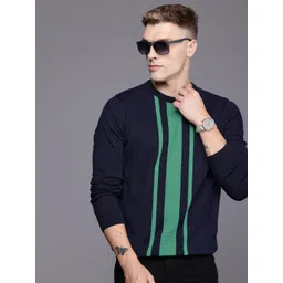 Louis Philippe Sport Striped Pure Cotton Pullover-picture-17