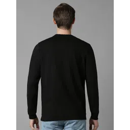 Louis Philippe Sport Striped Round Neck Cotton Sweatshirt image 2