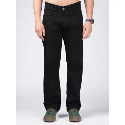 Louis Stitch Black Cotton Regular Fit Jeans-picture-10