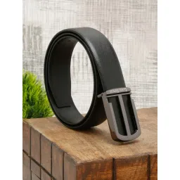 Louis Stitch Black Textured Leather Formal Belt for Men-picture-13